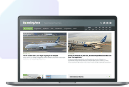 BoardingArea homepage in a laptop