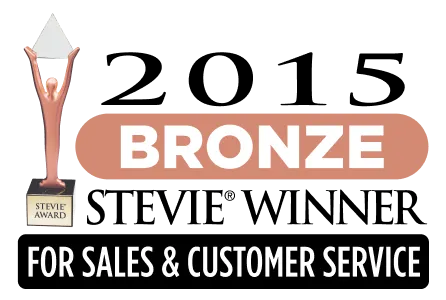 2015 Stevie award in Bronze for Sales and customer service