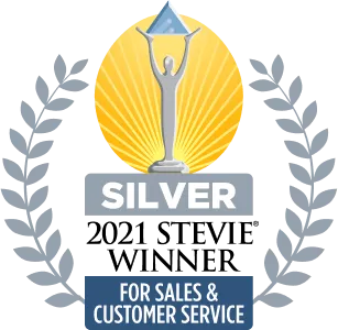 2021 Stevie award in Silver for Sales and customer service