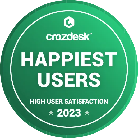 crozdesk happiest users 2023 award