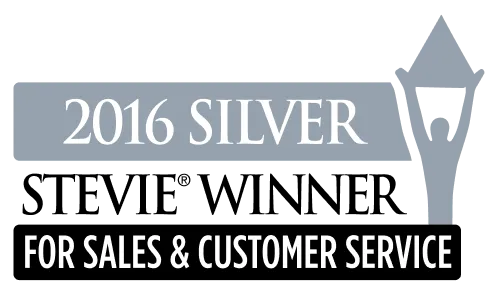 2016 Stevie award in Silver for Sales and customer service