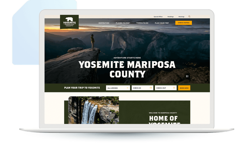 Laptop with website mockup