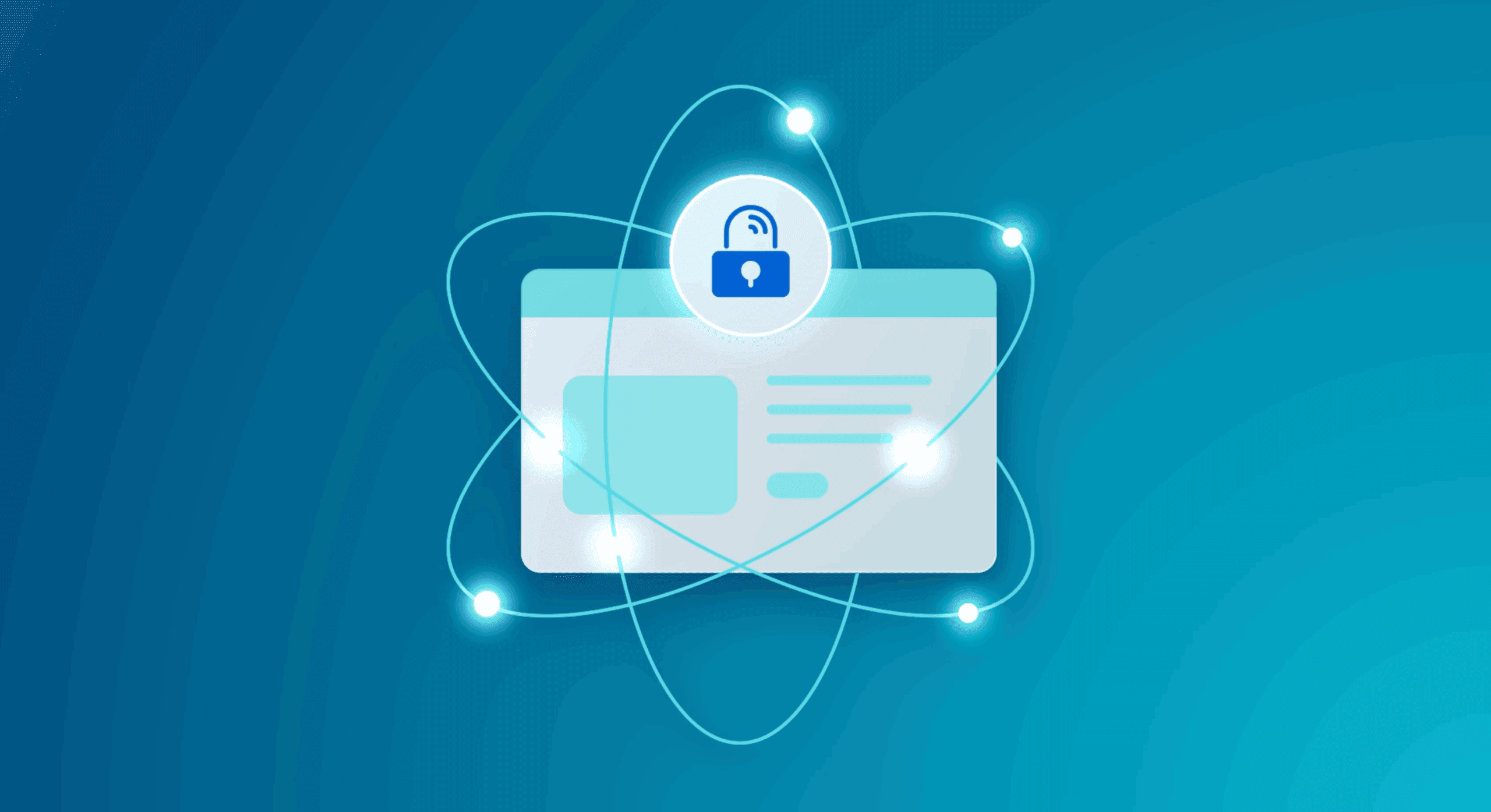 desktop screen with lock icon