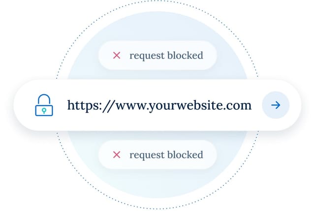 UI elements depicting a secure evercache browser request