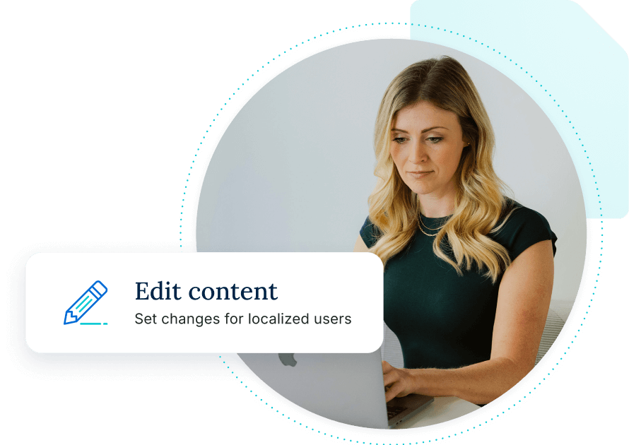 Woman editing content on a laptop