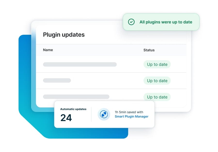 Illustration of Smart Plugin Manager automatic plugin updates UI