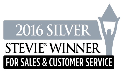 2016 Stevie award in Silver for Sales and customer service