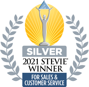 2021 Stevie award in Silver for Sales and customer service