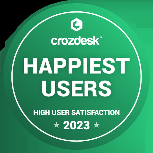 crozdesk happiest users 2023 award