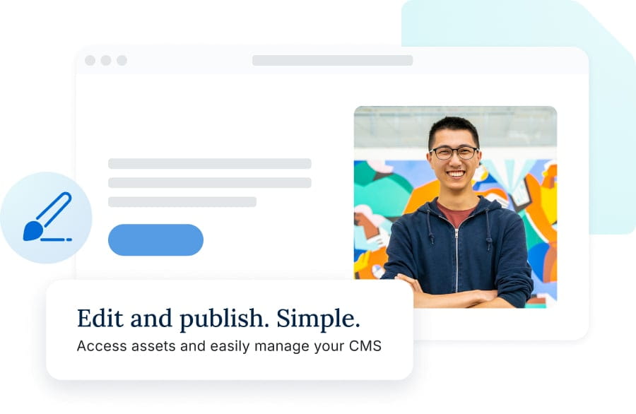 Edit and publish - access assets and easily manage your cms