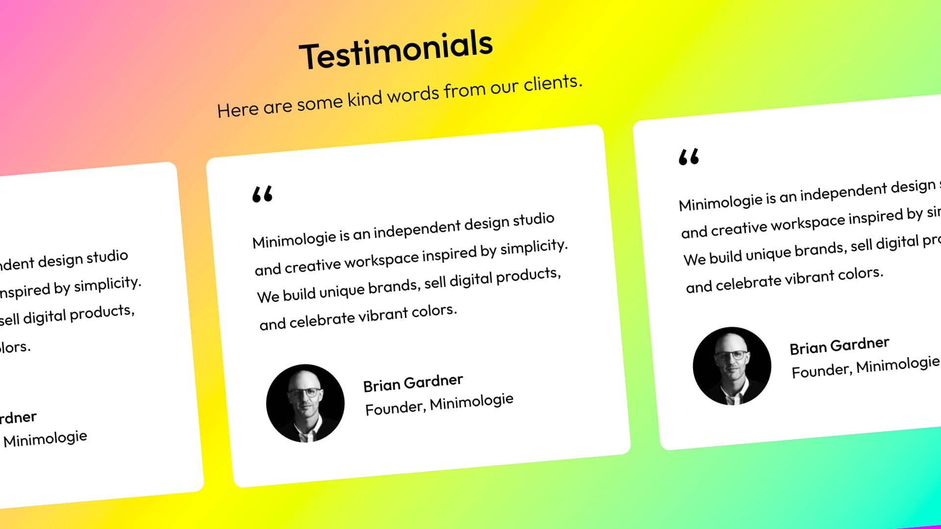 Build a Testimonials Section With Blocks