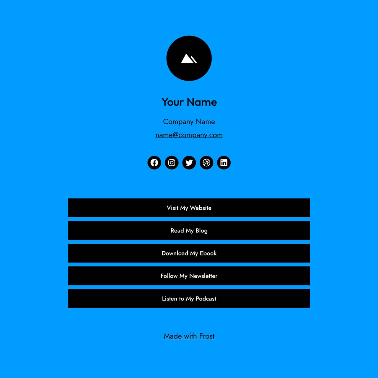 Link Page - Frost WordPress Theme