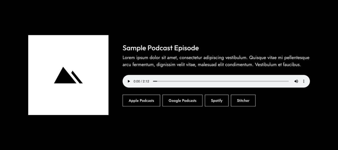 Podcast Episode Pattern - Frost WordPress Theme