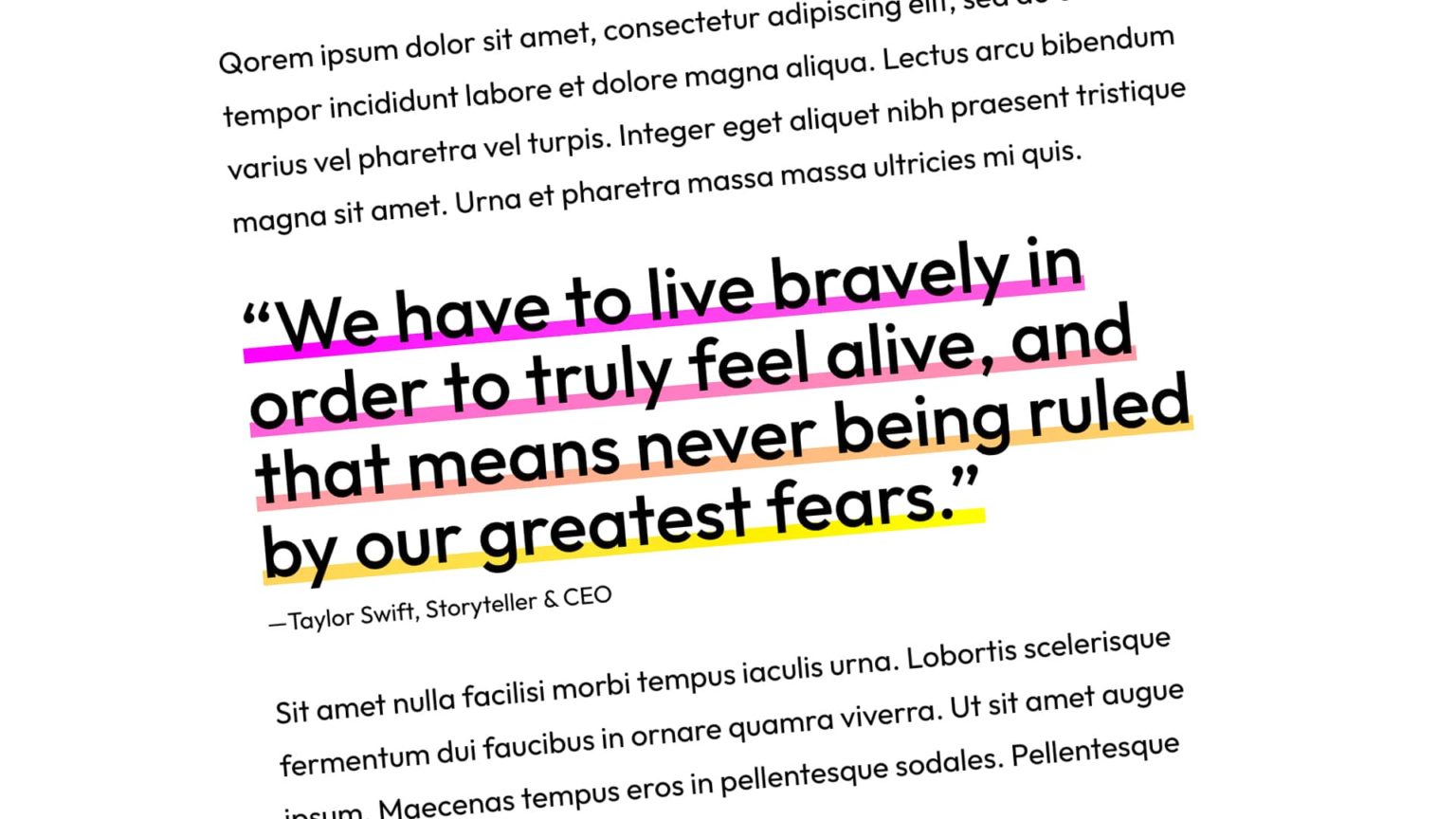 Create a Gradient Underline Block Style for Quotes - Builders