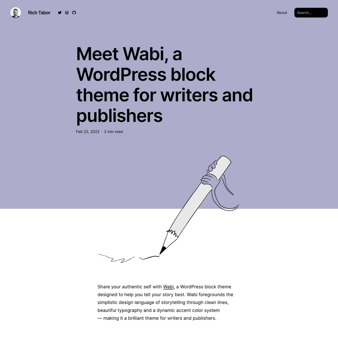 Wabi WordPress Theme