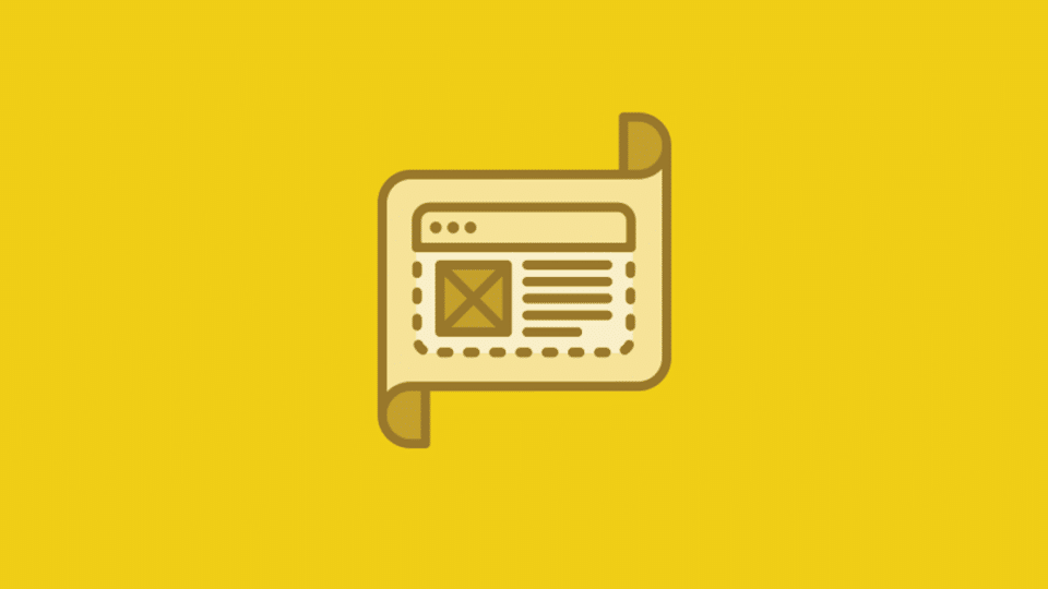 pale yellow map-like icon displaying a css grid layout on a deeper yellow background