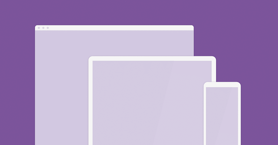 icons resembling Photoshop windows on a purple background