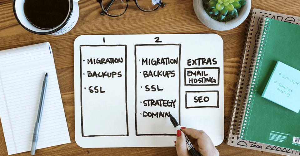 A professional diligently organizes a three-tiered WordPress maintenance plan at a workstation, highlighting the importance of regular WordPress maintenance. Other desk items include a coffee mug and a pile of Post-it notes, essential tools for any expert crafting personalized WordPress maintenance plans.