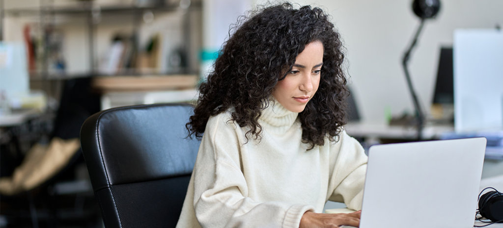 professional woman sets up widgets