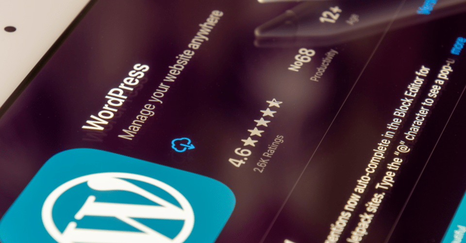Screenshot of WordPress app for download