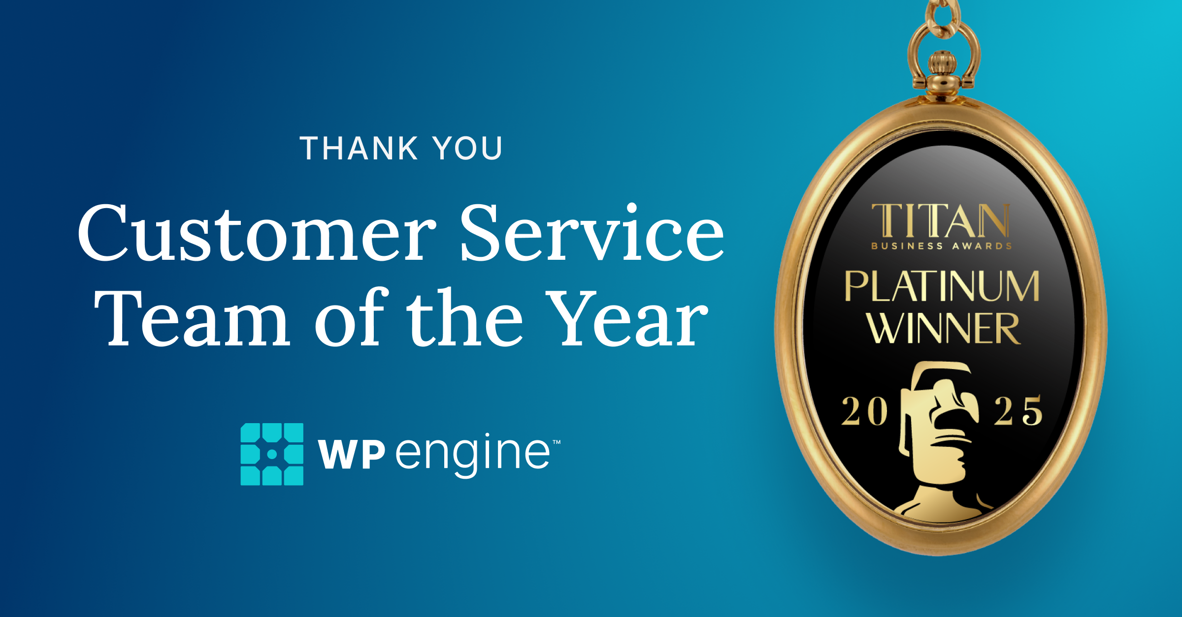 WP Engine Wins TITAN Award for Customer Service Team of the Year