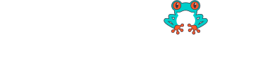 TinyFrog Technologies logo, white version