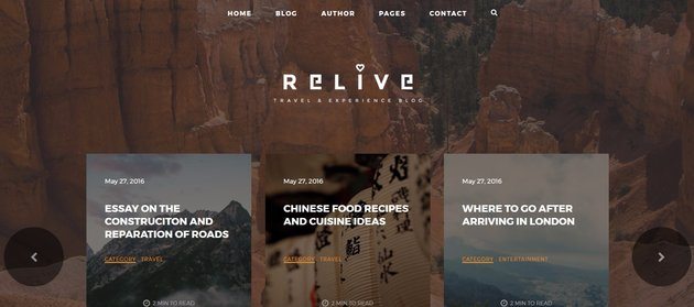 Relive theme for video sites