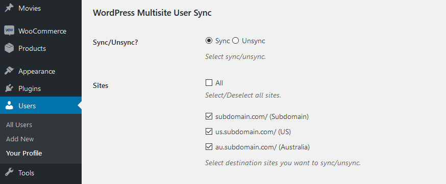 WordPress Multisite User Management