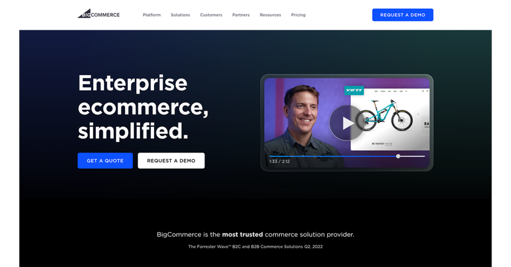 BigCommerce vs. WooCommerce: BigCommerce screenshot