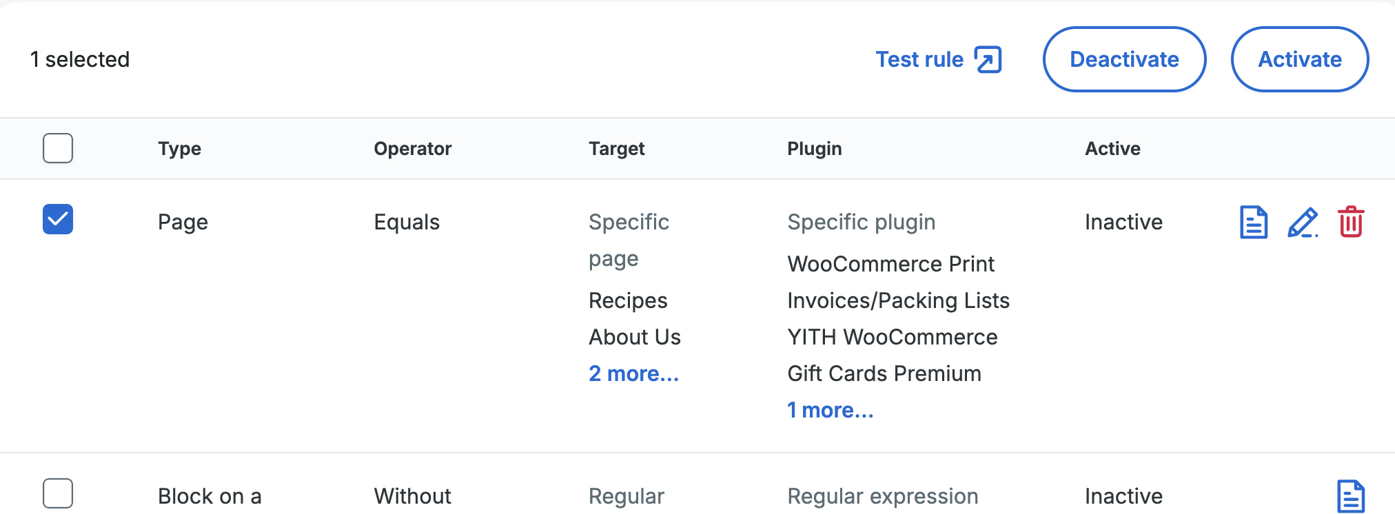 Screenshot of an environment's Overview page in the WP Engine User Portal showing the button to add a rule for Dynamic Plugin Loading.