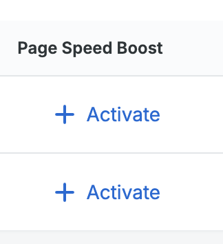 Screenshot of the Page Speed Boost column in the account Lighthouse scores page of the WP Engine User Portal 