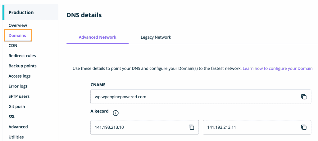 Royal family Pirate yours Point DNS to WP Engine - Support Center