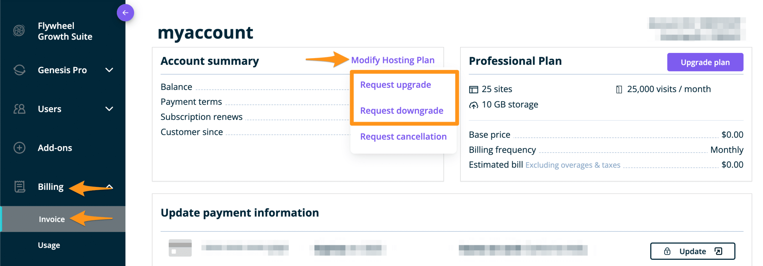 Wp engine clearance support