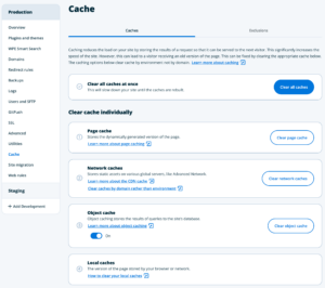 Server and Browser Cache - Support Center