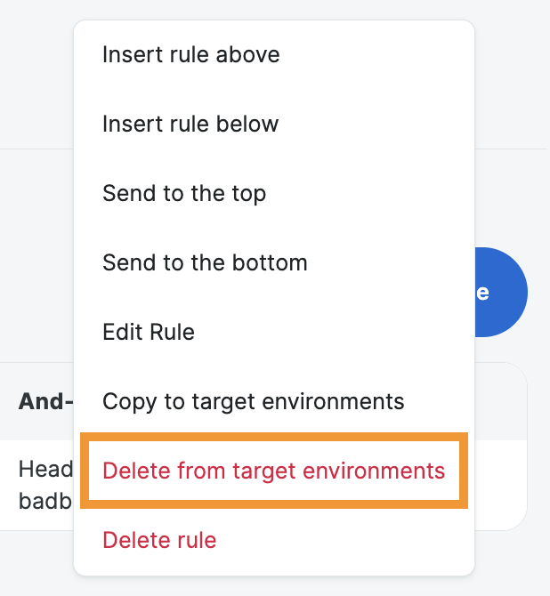 Screenshot of the Web Rules page in the WP Engine User Portal showing where to edit a Web Rule.