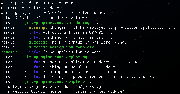 Git push origin