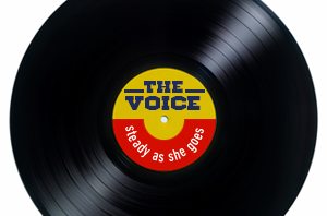 Graphic depicting voice as a record called "Steady as She Goes"