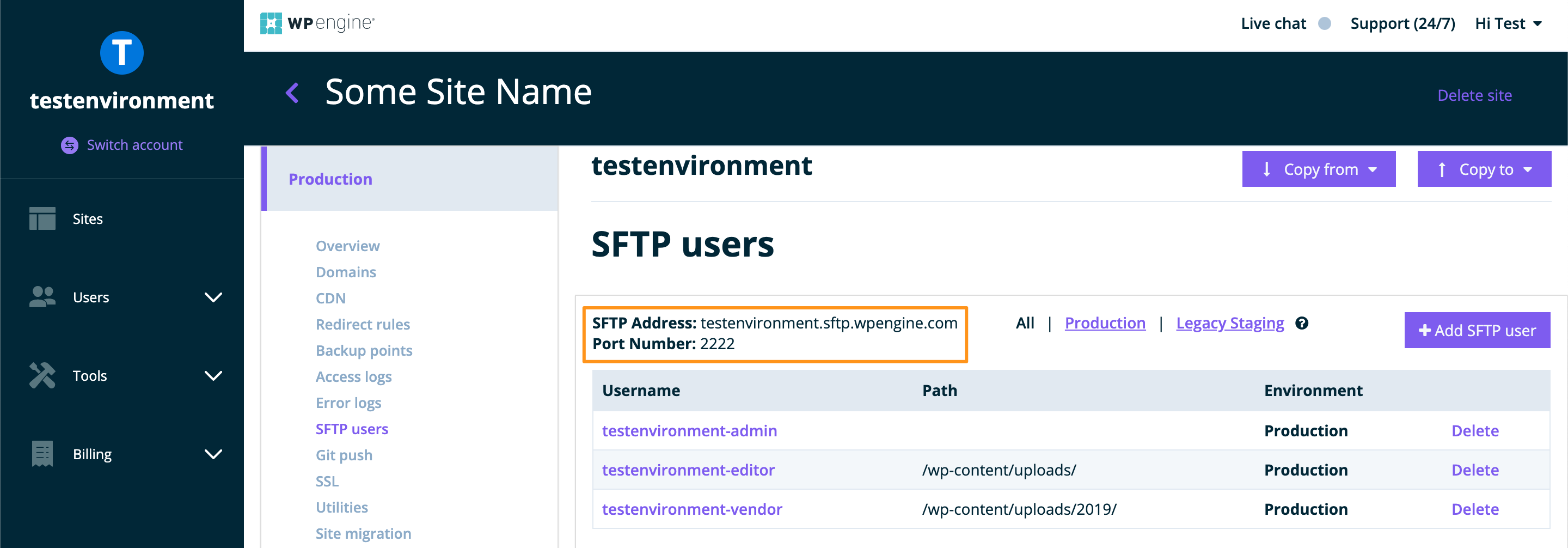 Sftp Host Server Address