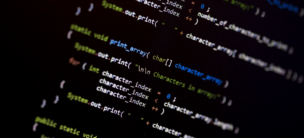 lines of code displayed on a screen