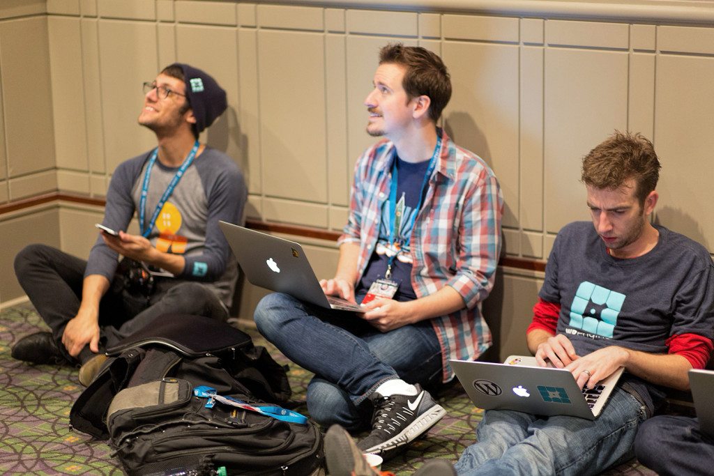 WordCamp US 2015 in Photos - WordCamp attendees recharge during the afternoon break