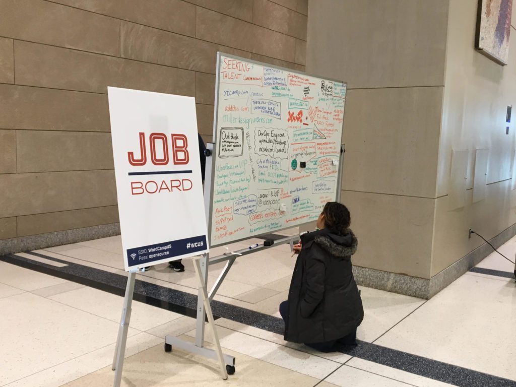 For those looking for work in WordPress, the WCUS job board was the perfect way to write down your hiring opportunities. 