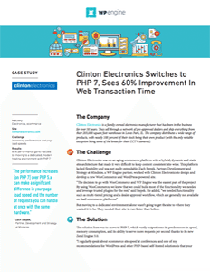 Clinton Electronics switches to PHP 7