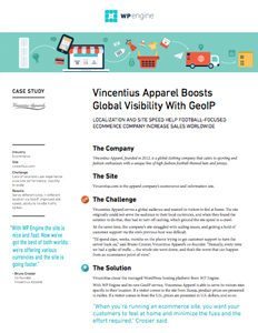Vincentius Apparel Goes Truly Global with WP Engine GeoIP