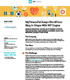MyFitnessPal Keeps WordPress Blog In Shape With WP Engine