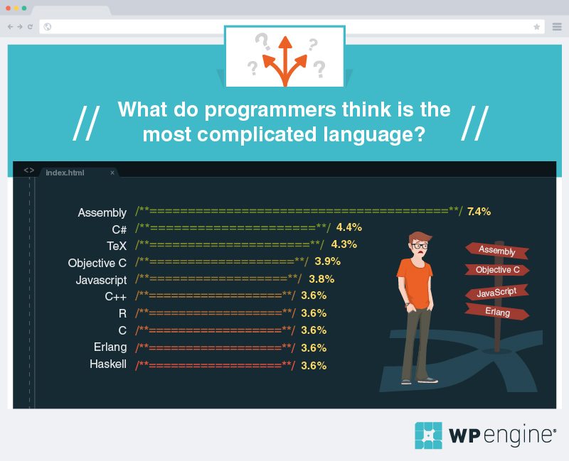 what do programmers think is the most complicated language