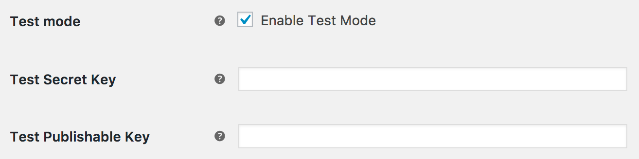 Entering WooCommerce Stripe API Keys