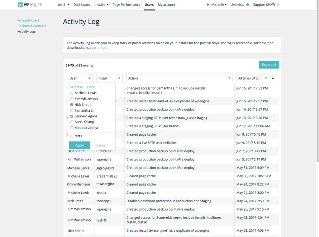New Feature: User Portal Activity Log