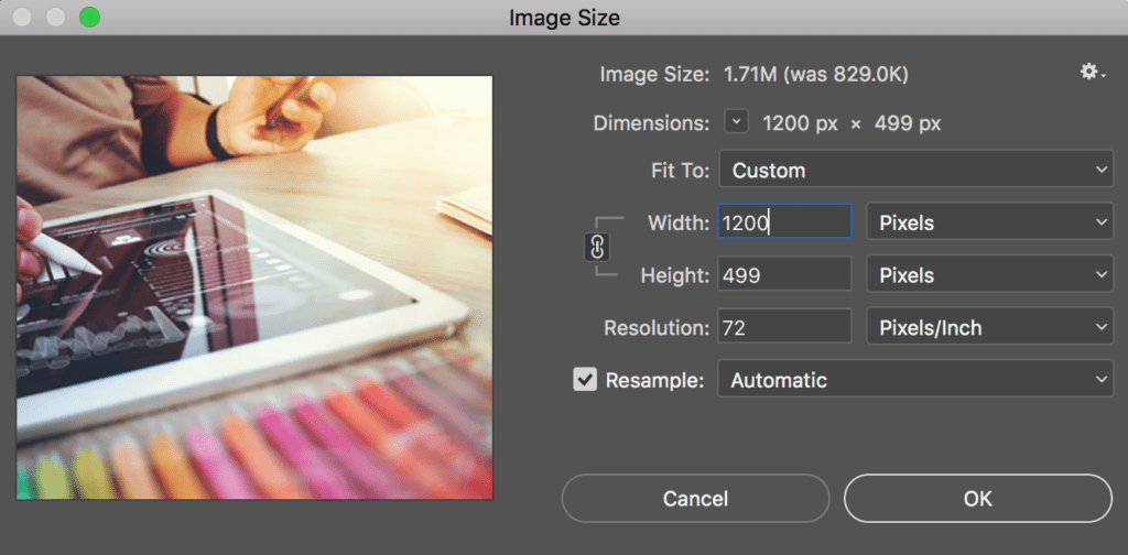 Optimizing images in Photoshop
