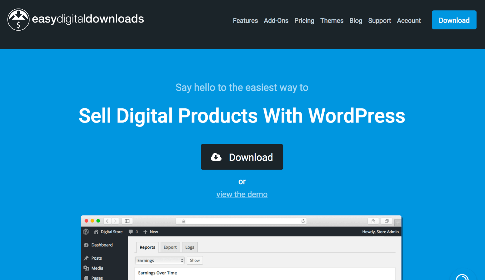 The Best eCommerce Plugins for WordPress. Easy Digital Downloads plugin promotional graphic