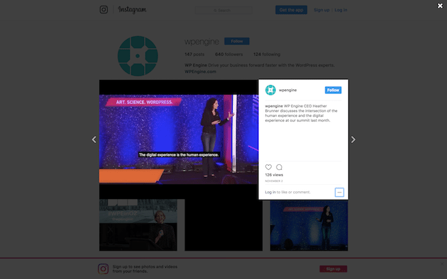 embed instagram videos in wordpress